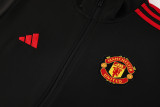 24-25 Man Utd Black Jacket Tracksuit #01