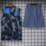 24-25 INT Gray blue Tank top and shorts suit