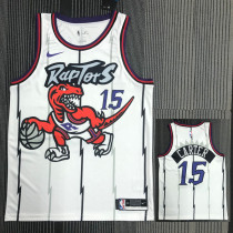 Raptors CARTER #15 White Retro Top Quality Hot Pressing NBA Jersey