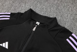 24-25 Germany Black Jacket Tracksuit (紫边)