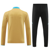 24-25 Argentina Earthy Yellow Kids Half Pull Tracksuit (童装)(半拉链)