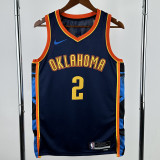 24-25 OKC Thunder GILGEOUS-ALEXANDER #2 Black City Edition Top Quality Hot Pressing NBA Jersey