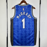 23-24 Magic McGRADY #1 Dark Blue Top Quality Hot Pressing NBA Jersey (Retro Logo)(V领)