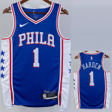 22-23 76ERS HARDEN #1 Blue Top Quality Hot Pressing NBA Jersey (V领）