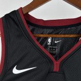 22-23 HEAT JAQUEZ JR. #11 Black Top Quality Hot Pressing NBA Jersey (V领）