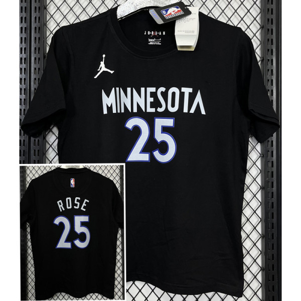 T160 Jordan ROSE #1 Black High Quality Casual T-Shirt