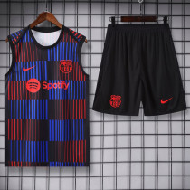 25-26 BAR Red blue Tank top and shorts suit