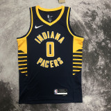 22-23 Indiana Pacers HALIBURTON #0 Black Away Top Quality Hot Pressing NBA Jersey