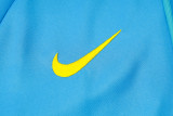 24-25 Brazil Lake blue Hoodie Half Pull Tracksuit #F567半拉连帽
