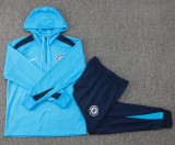 24-25 CHE Lake blue Hoodie Half Pull Tracksuit #F606半拉连帽