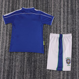 1998 Brazil Away Kids Retro Soccer Jersey