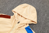 24-25 BAR Earthy Yellow Hoodie Half Pull Tracksuit #F605半拉连帽