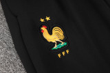 24-25 France Black Kids Half Pull Tracksuit (童装)(半拉链)