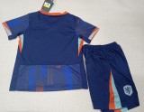 24-25 Netherlands Away Kids Soccer Jersey