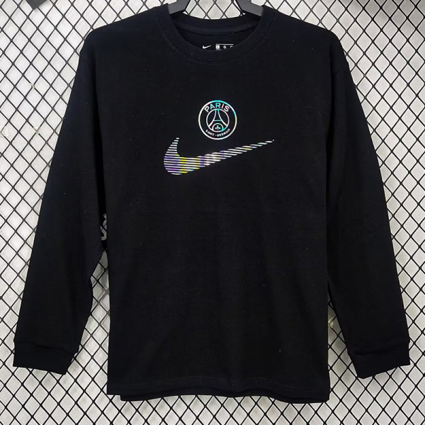 24-25 PSG High Quality Black Casual Long sleeve T-Shirt NK