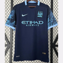 2015-2016 Man City Away Royal Blue Retro Soccer Jersey