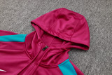 24-25 PSG Jujube red Hoodie Half Pull Tracksuit #F598半拉连帽