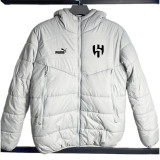 24-25 Al-Hilal White Hooded Cotton Coat #棉衣