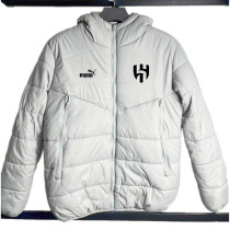 24-25 Al-Hilal White Hooded Cotton Coat #棉衣