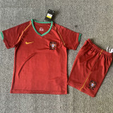 2006 Portugal Home Kids Retro Soccer Jersey