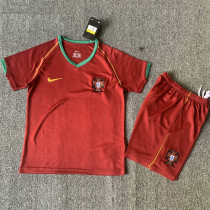 2006 Portugal Home Kids Retro Soccer Jersey