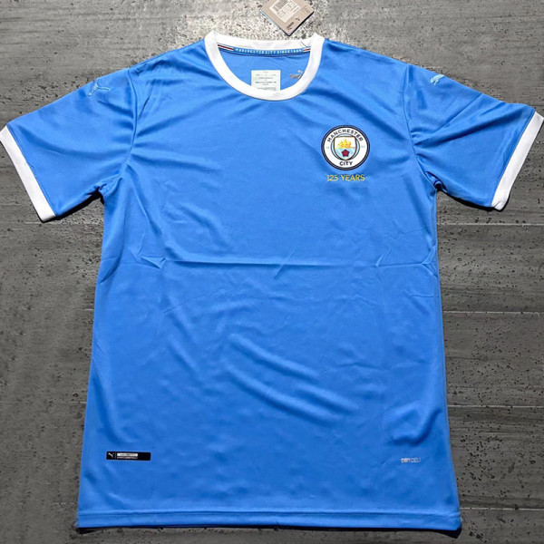 2019 Man City Blue 125th Anniversary Edition Retro Soccer Jersey