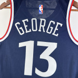 24-25 Clippers GEORGE #13 Navy Blue Away Top Quality Hot Pressing NBA Jersey