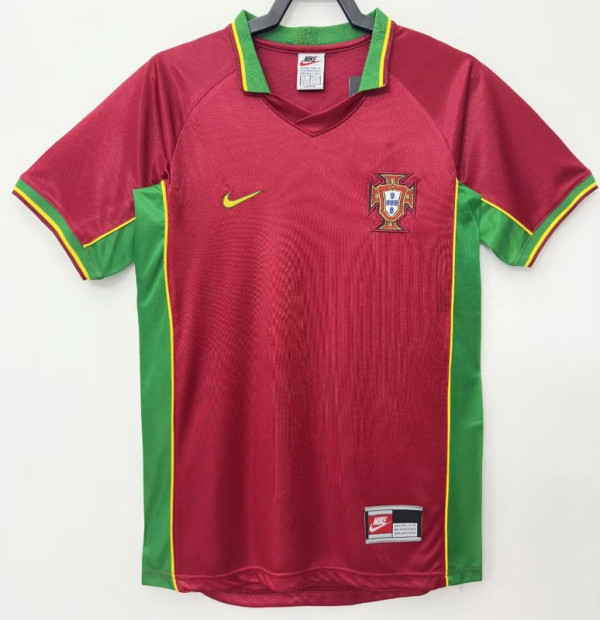 1998 Portugal Home Retro Soccer Jersey