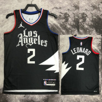 22-23 Clippers LEONARD #2 Black Top Quality Hot Pressing NBA Jersey (Trapeze Edition)