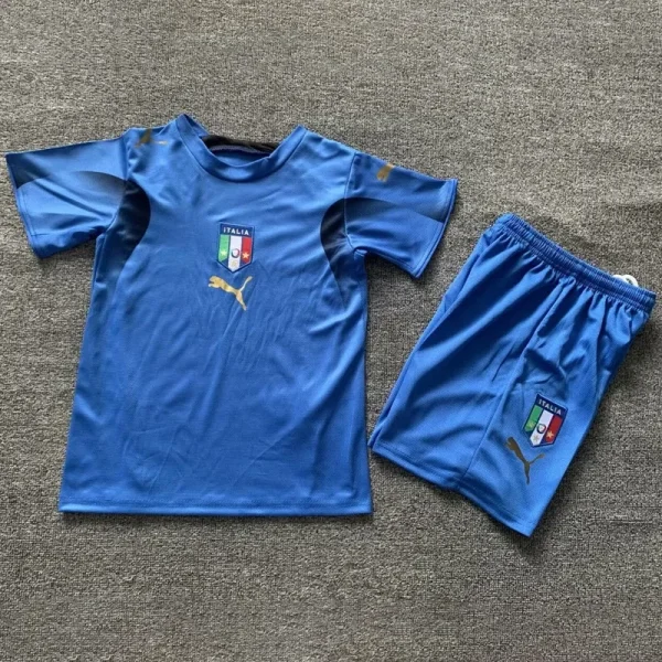 2006 Italy Home Kids Retro Soccer Jersey