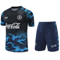 24-25 Napoli Black Blue Training Short Suit