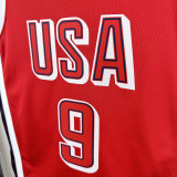 2024 Olympic Game USA HALIBURTON # 9 Red Basketball Jersey