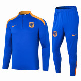 24-25 Netherlands Fancy Blue Half Pull Tracksuit (半拉链)