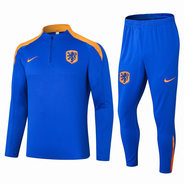 24-25 Netherlands Fancy Blue Half Pull Tracksuit (半拉链)