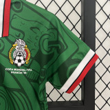1998 Mexico Home Kids Retro Soccer Jersey