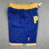 Indiana Pacers White City Edition Top Quality NBA Pocket Pants #步行者队