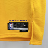 22-23 LAKERS O'NEAL #34 Yellow Top Quality Hot Pressing NBA Jersey(圆领)