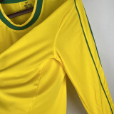 1998 Brazil Home Long Sleeve Retro Soccer Jersey (长袖)