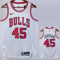 22-23 BULLS JORDAN #45 White Top Quality Hot Pressing NBA Jersey