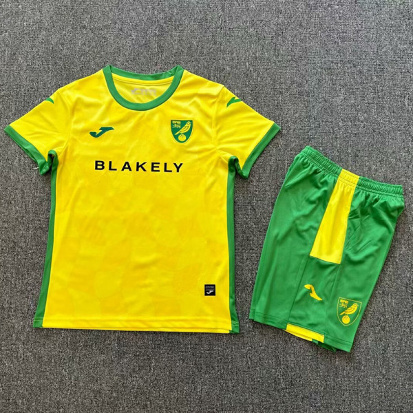 24-25 Norwich City Home Kids Soccer Jersey
