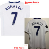 2008-2009 Man Utd Away White Retro Soccer Jersey