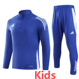 2024 AD Blue Kids Half Pull Tracksuit (童装)(半拉链)