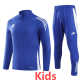 2024 AD Blue Kids Half Pull Tracksuit (童装)(半拉链)