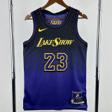 24-25 LAKERS JAMES #23 Royal blue City Edition Top Quality Hot Pressing NBA Jersey