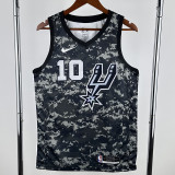 SA Spurs SOCHAN #10 Camouflage color Top Quality Hot Pressing NBA Jersey