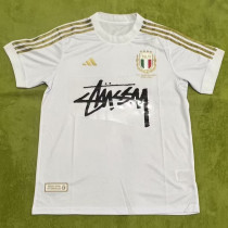 2023 Italy White 125th Anniversary Edition Fans Soccer Jersey #带广告
