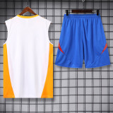 2024 AD White Tank top and shorts suit