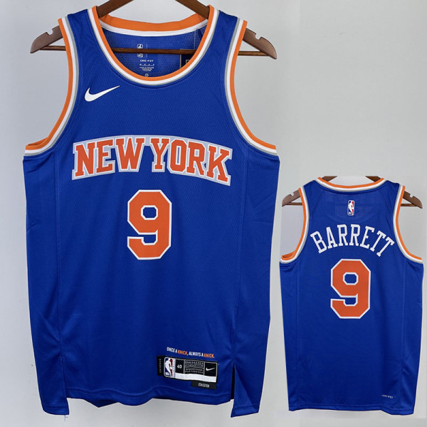 22-23 KNICKS BARRETT #9 Blue Top Quality Hot Pressing NBA Jersey