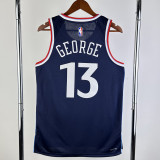 24-25 Clippers GEORGE #13 Navy Blue Away Top Quality Hot Pressing NBA Jersey