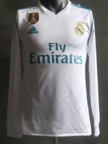 2017-2018 RMA Home Player Version 长袖球员 Long Sleeve Retro Soccer Jersey